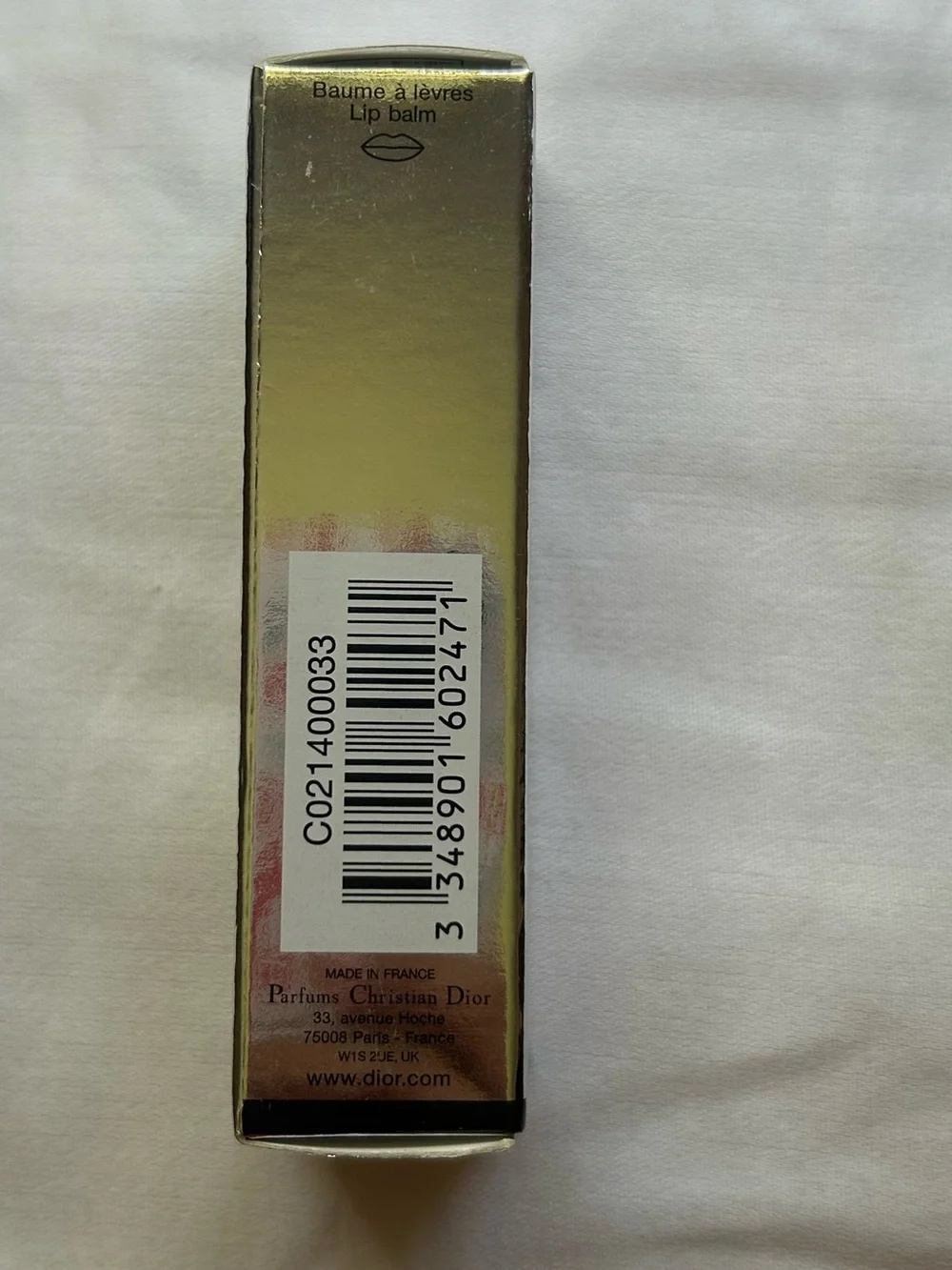 Dior Lip Glow - Coral Pink with Gold Packaging